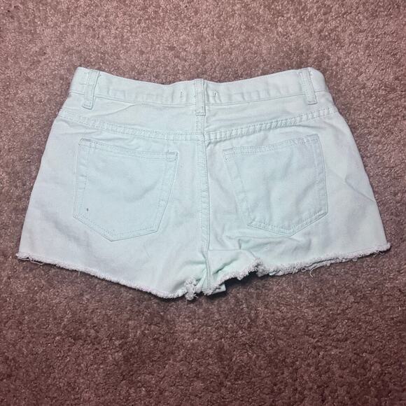Size 27 Teal Spiked 2010s Forever 21 Shorts - Picture 2 of 3